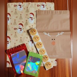 Christmas Shipping Set-Polymailers, Gift Bags & Stickers